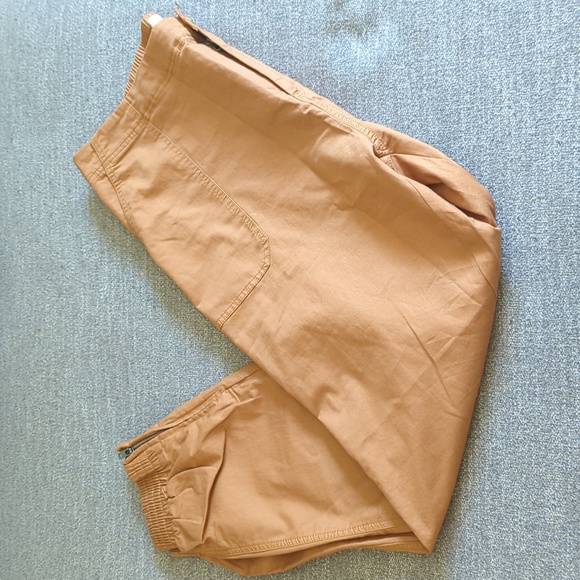 Pact Pants - Pact - NWT Women's Camel Woven Twill Utility Jogger 2XL